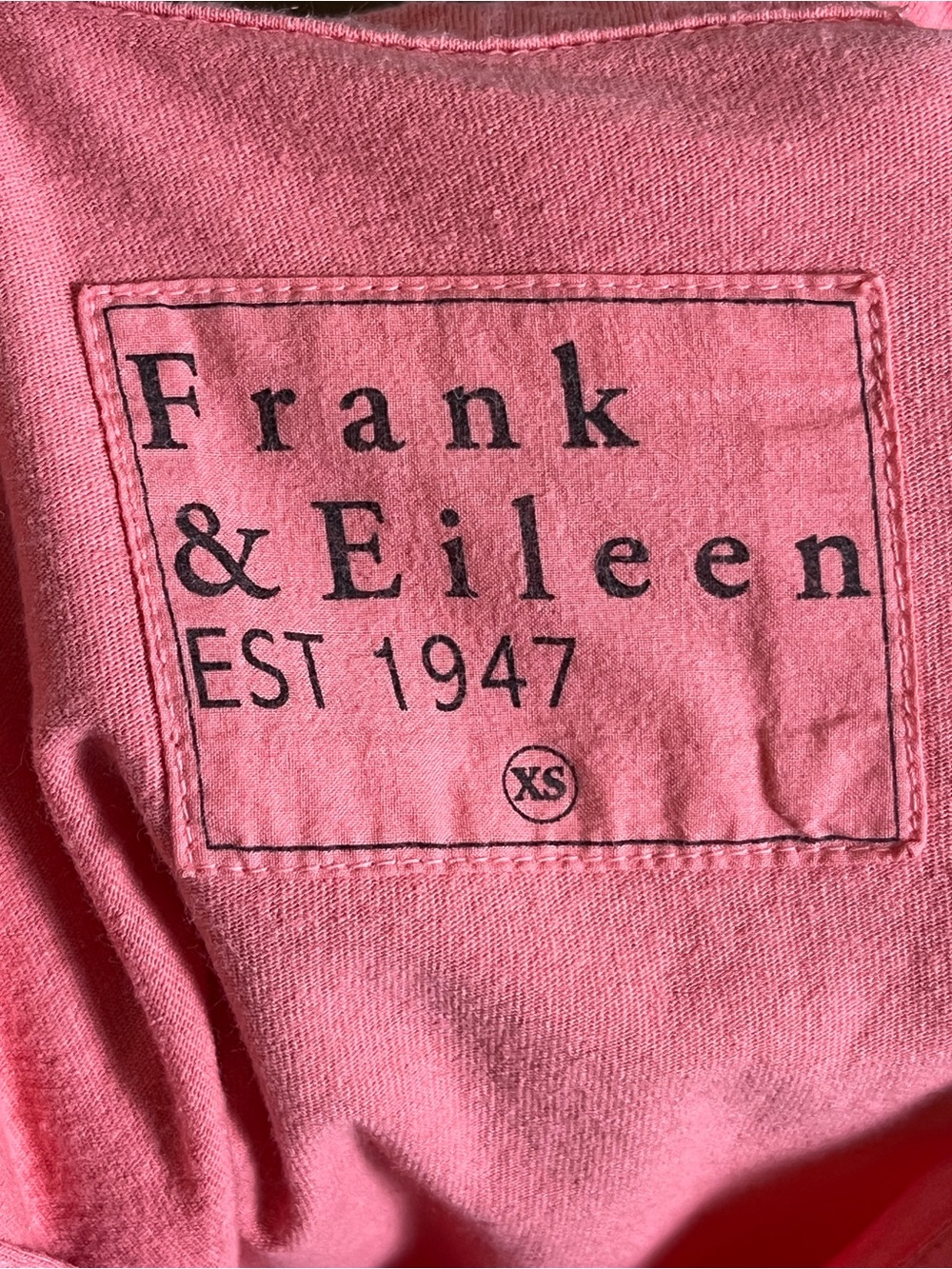 Frank & Eileen LAB Patrick Heritage Jersey Polo Tee Popover Coral Pink XS USA - Picture 13 of 13